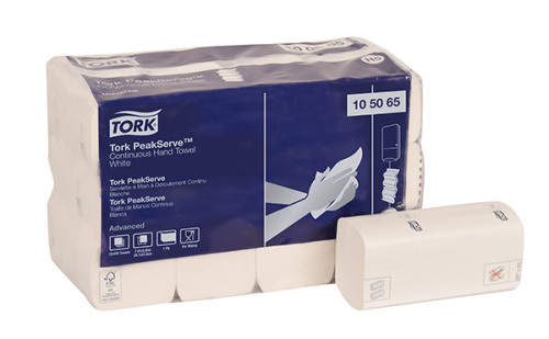 12/410 Tork Advanced PeakServe Continue white Hand Towel