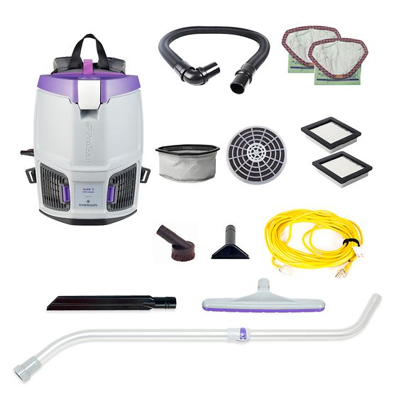 GoFit 3,3 qt. with Xover Multi-Surface Telescoping Wand Tool Kit 120 Volt Commercial Backpack Vacuum