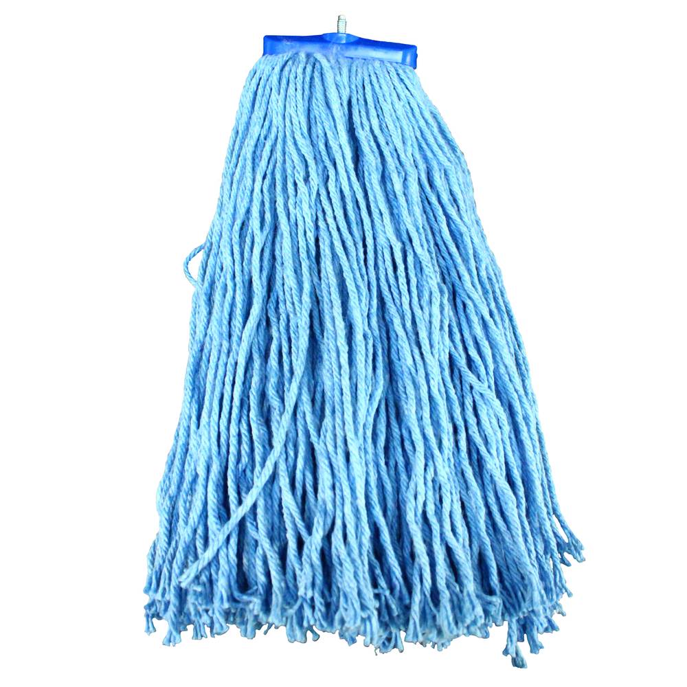 Layflat® Regular Screw-Type Cut-End Blue Blend Wet Mop Head, 20 oz., Blue