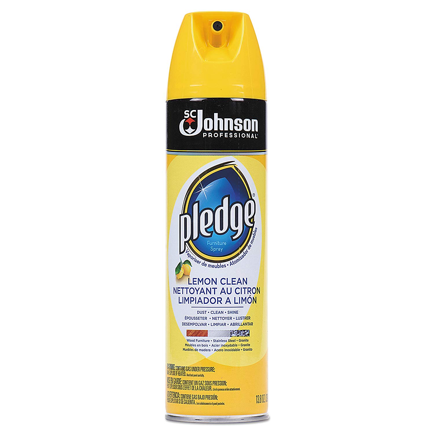 Pledge Furniture Polish, Lemon, 14.2 oz, Aerosol