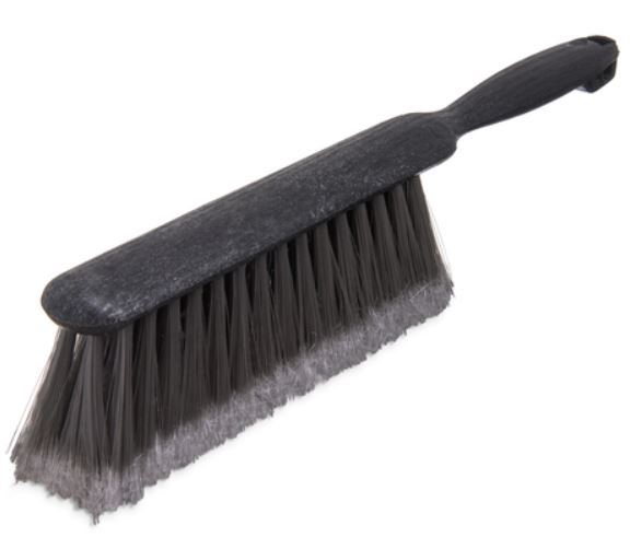 Carlisle Flo-Pac Counter Brush - 8" Grey, Flagged Plastic. 12/cs