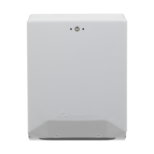 Combo C-Fold/M-Fold Univ Towel Dispenser, White Metal