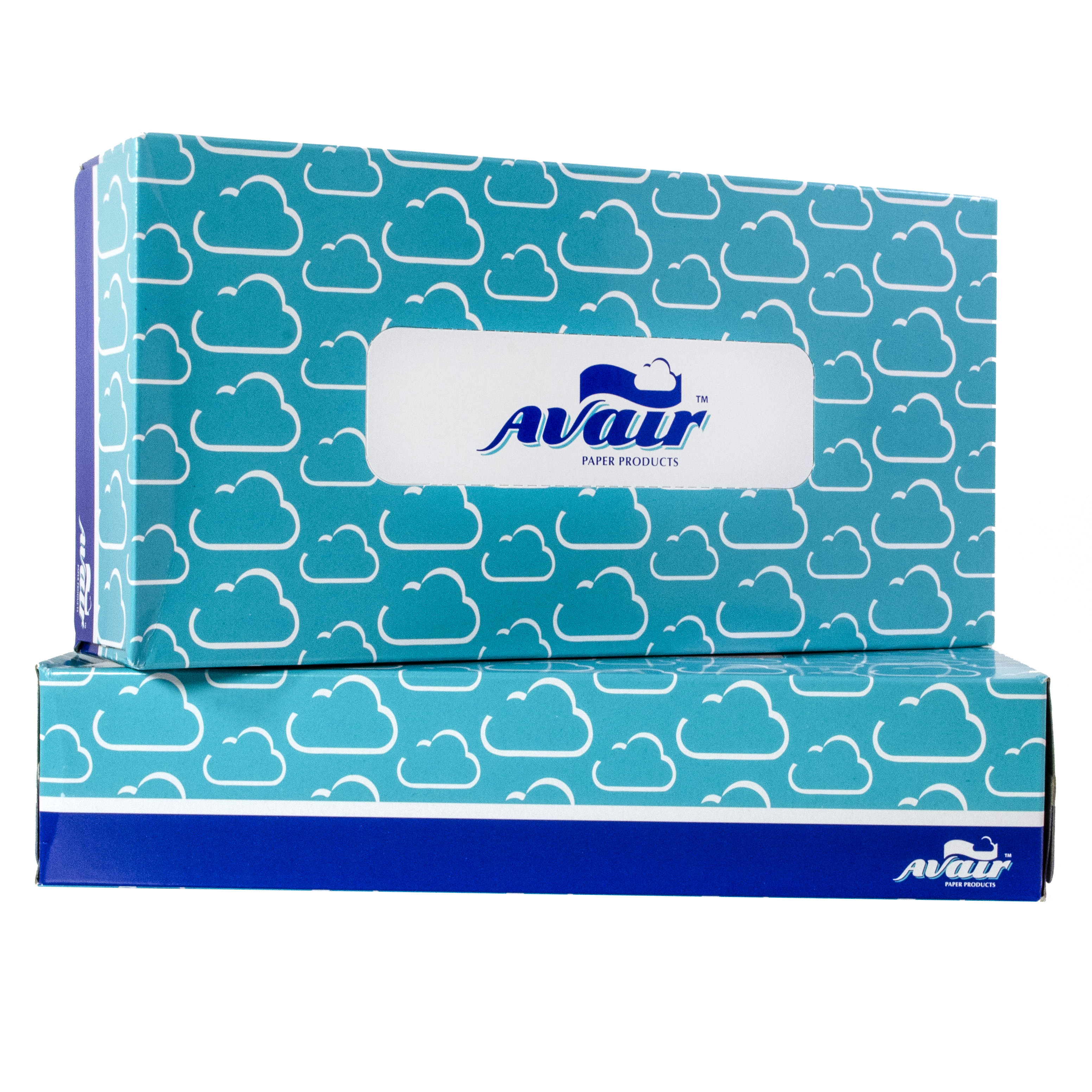 AVAIR 2-Ply White Facial Tissue, 30/100