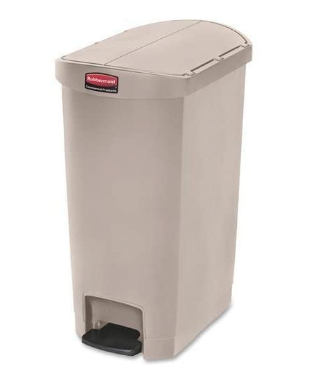 13gal Streamline Step-On Receptacle, Beige