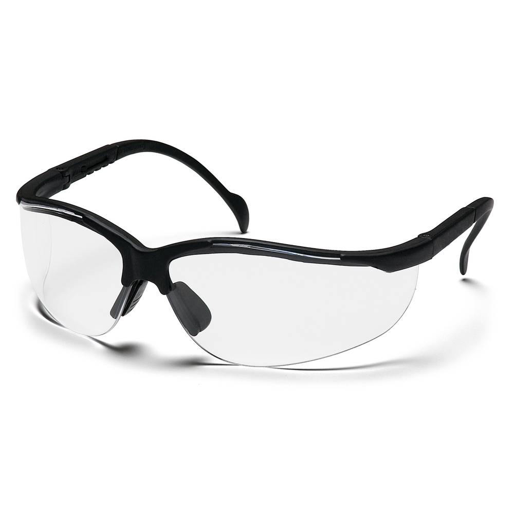 Pro-Guard® Clear Lens with Black Frame Safety Glasses, 830 Style Series