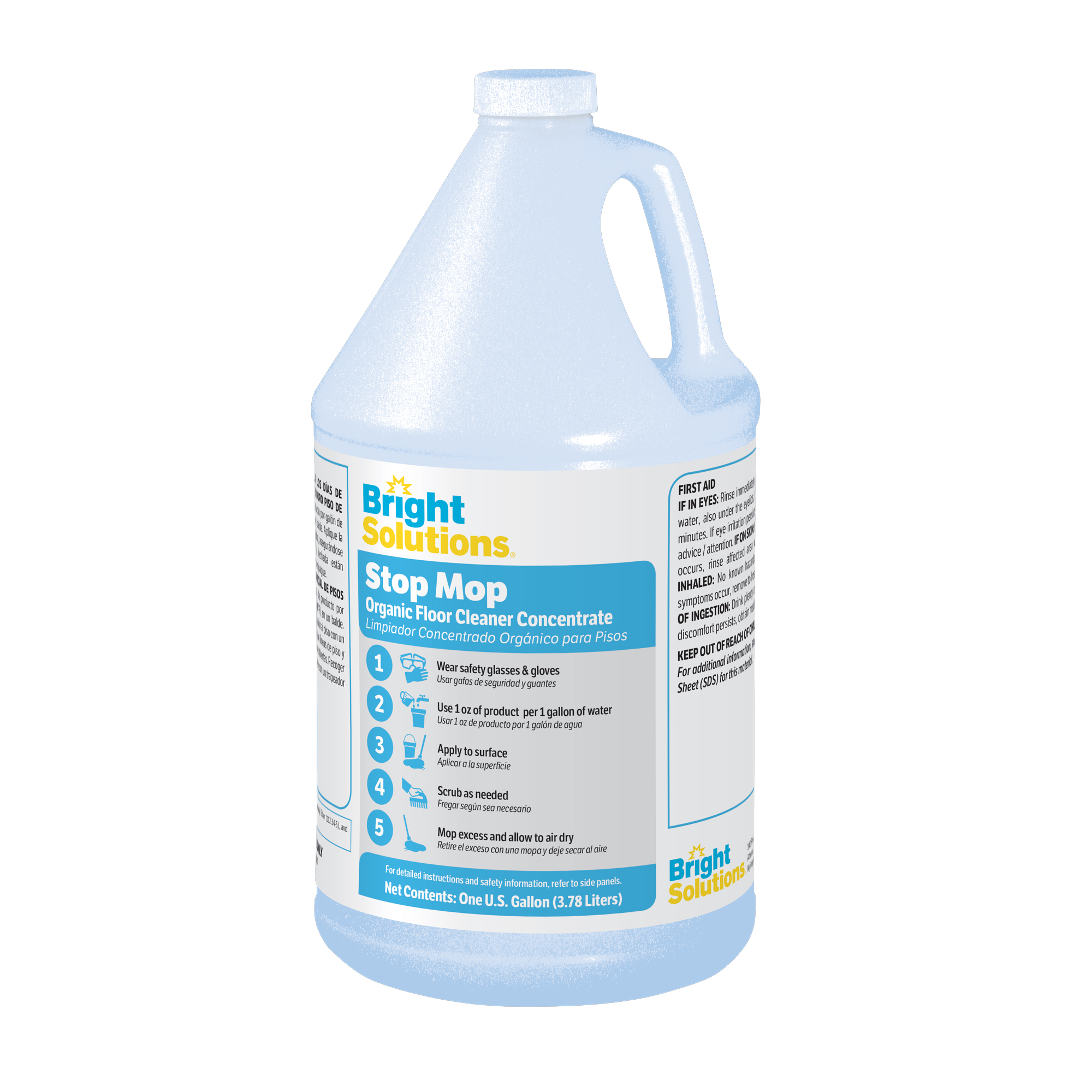 Bright Solutions Stop Mop Organic Floor Cleaner, 4/1gl