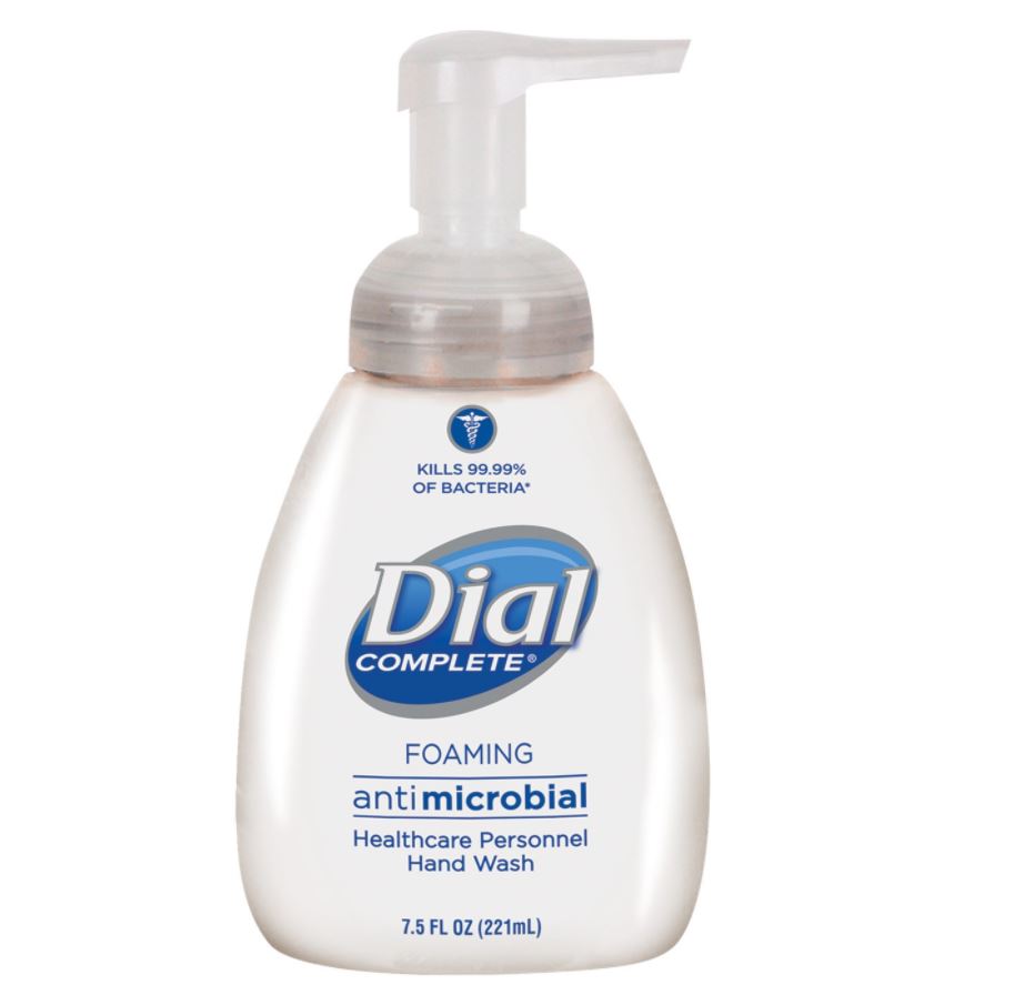 Dial Complete Healthcare Antimicrobial Foaming Hand Wash with Lotion, 7.5 oz Tabletop Pump