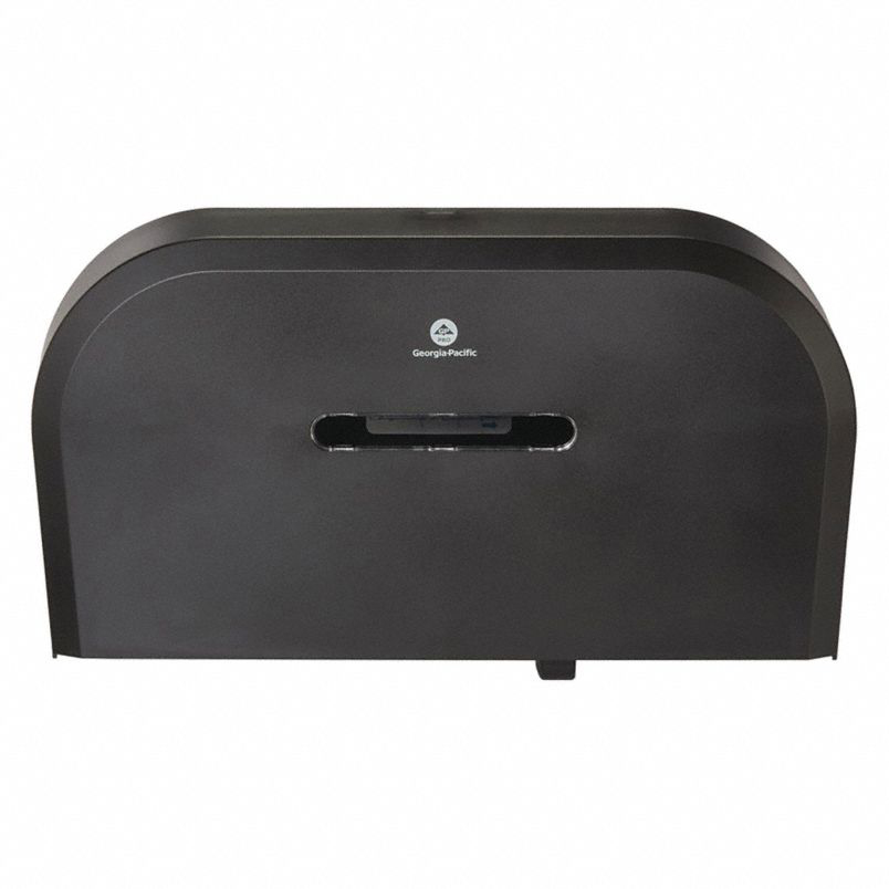 Toilet Paper Dispenser, Georgia-Pacific, Smoke, Jumbo Core, (2) Rolls Dispenser Capacity