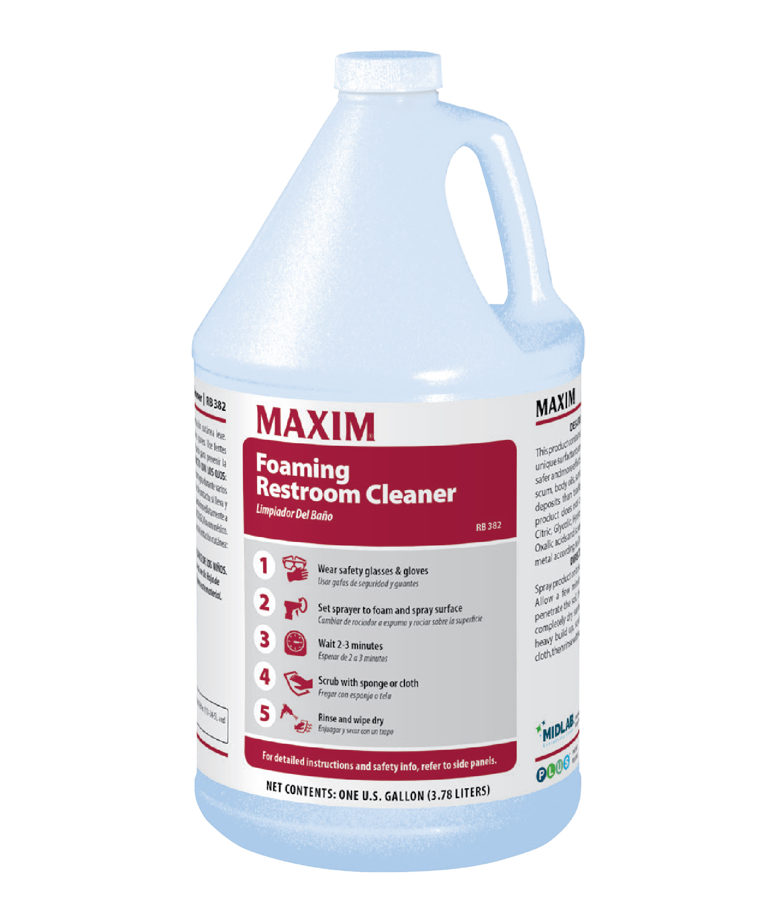 Maxim[R] Foaming Shower Cleaner - Gal.. 4/cs