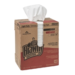 GP Brawny Industrial® White Light Duty 2-Ply Paper Wipers, 20/148