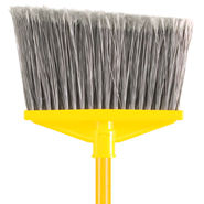 Broom, 1" dia (2.5 cm) Vinyl Coated Metal Handle, Flagged Polypropylene Fill