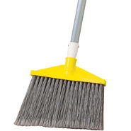 Broom, 1" dia (2.5 cm) Aluminum Handle, Flagged Polypropylene Fill