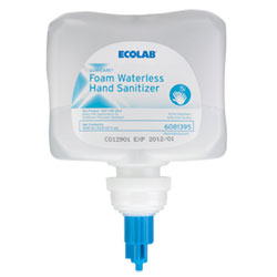 Ecolab Quik-Care[TM] Foam Waterless Hand Sanitizer - 1000 mL. 8/cs