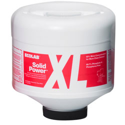 Ecolab[R] Solid Power XL w/GlassGuard[TM] - 9 lb.. 4/cs