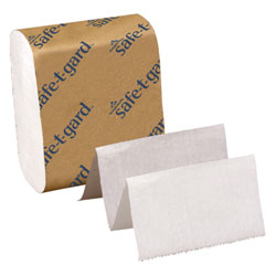 GP Safe-T-Gard[R] Interfolded Door Tissue - 4" x 10", White. 40/200/cs