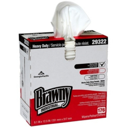 10/176 Brawny Wht Hvy;Duty Popup Wiper HEF