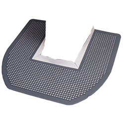 Impact[R] Disposable Toilet Floor Mat - Gray/Orchard Zing. 6/cs