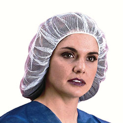 Keystone[R] Import 1/16" Hole Honeycomb Hairnet - 21", Black. 10/100/cs