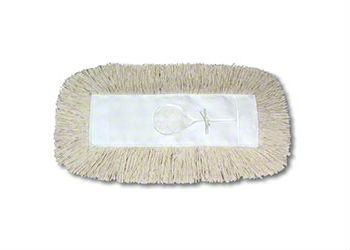 5X60 Wht Dust Mop;4ply cotton w/snaps