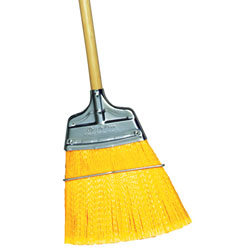 MDB Straight Poly Trim Corn Broom - Wood Handle. ea