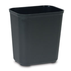 Rubbermaid[R] Fire Resistant Wastebasket - 28 Qt., Black. 6/cs