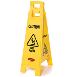 Rubbermaid[R] "Caution Wet Floor" 4-Sided Floor Safety Sign. 6/cs