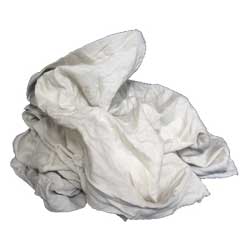 HOSPECO[R] White T-Shirt Rags - 25 lb.. ea