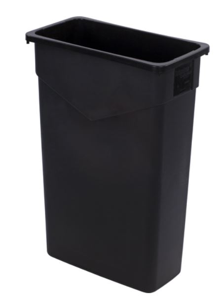 23 Gal Black Container;TrimLine Rectangle